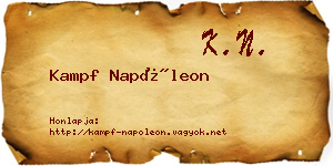 Kampf Napóleon névjegykártya